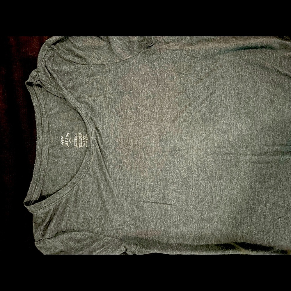 aerie heather grey just add leggings tee